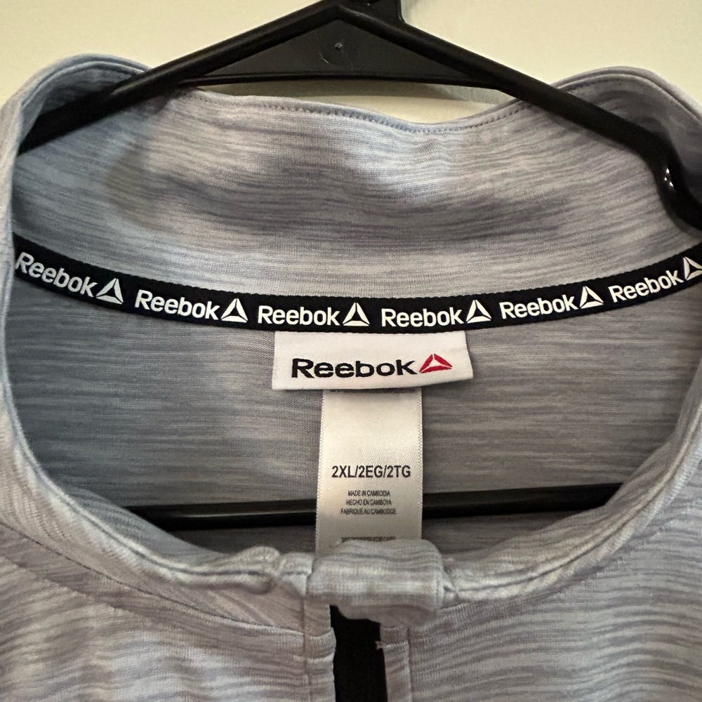 Reebok Light Gray Half-Zip Pullover - image 3